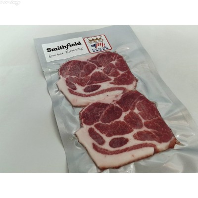 P27H 美國Smithfield穀飼豬梅肉扒(ALL NATURAL 無添加賀爾蒙，約250g/包±10%，2塊/包)網購原價HK35.00/包，會員價HK$30.00/包